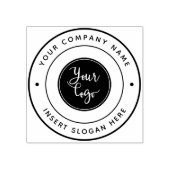 カスタム販売促進業務のロゴラウンド ラバースタンプ (インプリント)