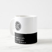 カスタム販売促進業務ロゴブランドのコーヒーM コーヒーマグカップ (正面左)