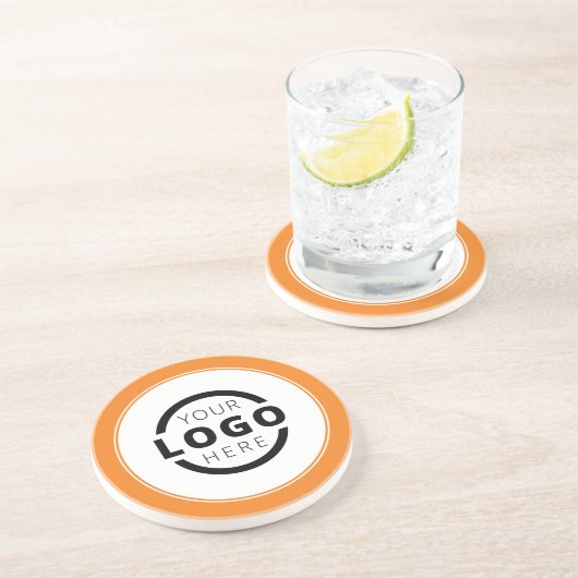 カスタム販売促進業務ロゴブランドオレンジ コースター (側面)