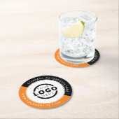 カスタム販売促進業務ロゴブランドオレンジ ラウンドペーパーコースター (インサイチュ)