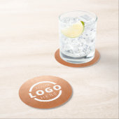 カスタム販売促進業務ロゴブランドバラ金ゴールド ラウンドペーパーコースター (インサイチュ)