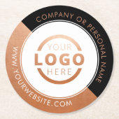 カスタム販売促進業務ロゴブランドバラ ラウンドペーパーコースター (正面)