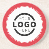 カスタム販売促進業務ロゴブランド赤 コースター (正面)