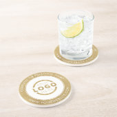 カスタム販売促進業務ロゴブランド金ゴールド コースター (側面)