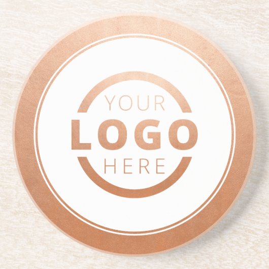 カスタム販売促進業務ロゴブランド金ゴールド コースター (正面)