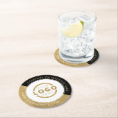 カスタム販売促進業務ロゴブランド金ゴールド ラウンドペーパーコースター (インサイチュ)