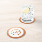 カスタム販売促進業務ロゴブランド金ゴールド ラウンドペーパーコースター (インサイチュ)