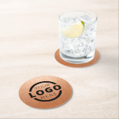 カスタム販売促進業務ロゴブランド銅 ラウンドペーパーコースター (インサイチュ)