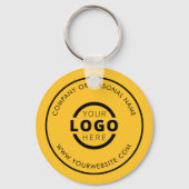 カスタム販売促進業務ロゴブランド黄色 キーホルダー (正面)
