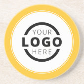 カスタム販売促進業務ロゴブランド黄色 コースター (正面)