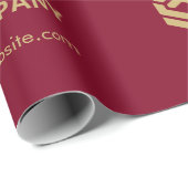 カスタム販売促進業務ロゴブランドBurgundy ラッピングペーパー (ロールコーナー)