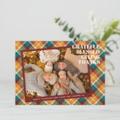 カスタム賛美感謝の感謝していHoliday Card シーズンカード (スタンド正面)