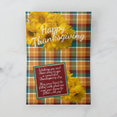 カスタム賛美感謝の感謝していHoliday Card シーズンカード (内部)