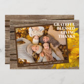 カスタム賛美感謝の感謝していHoliday Card シーズンカード (正面/裏面)
