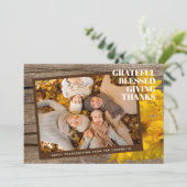 カスタム賛美感謝の感謝していHoliday Card シーズンカード (スタンド正面)