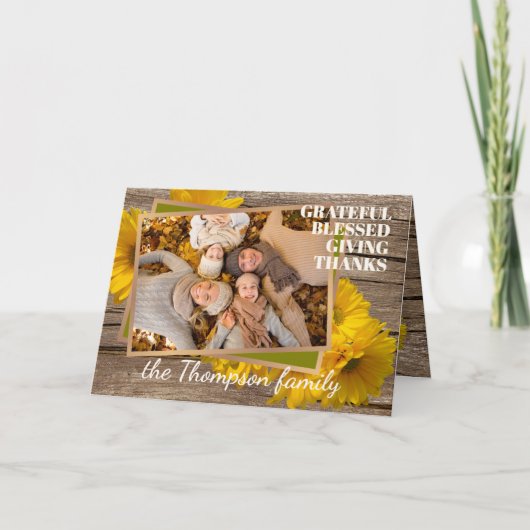 カスタム賛美感謝の感謝していHoliday Card シーズンカード (正面)
