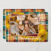 カスタム賛美感謝の感謝していHoliday Card シーズンカード (正面/裏面)