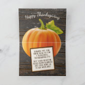 カスタム賛美感謝の感謝していHoliday Card シーズンカード (内部)