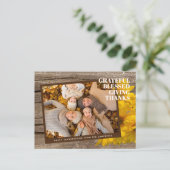 カスタム賛美感謝の感謝していHoliday Card ポストカード (スタンド正面)