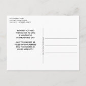 カスタム賛美感謝の感謝していHoliday Card ポストカード (裏面)