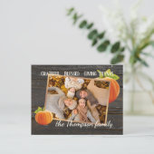 カスタム賛美感謝の感謝していHoliday Card ポストカード (スタンド正面)