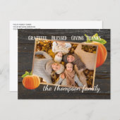 カスタム賛美感謝の感謝していHoliday Card ポストカード (正面/裏面)