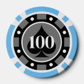 カスタム賭博パーティー用ブルーカジノトランプのポーカーチップ ポーカーチップ (裏面)