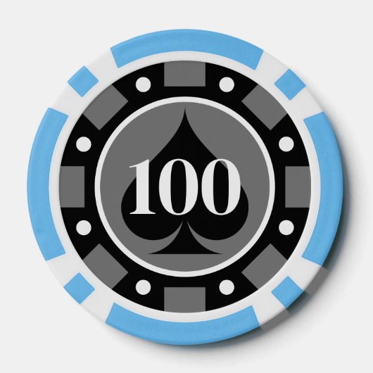 カスタム賭博パーティー用ブルーカジノトランプのポーカーチップ ポーカーチップ (裏面)