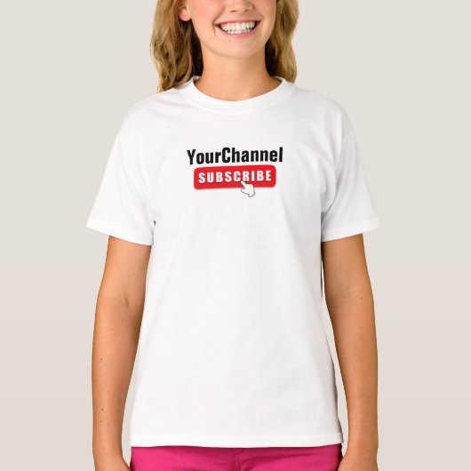カスタム購読あなたのチャンネル Tシャツ (正面)