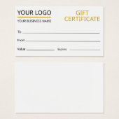 カスタム贈与証テンプレート (正面&裏面)