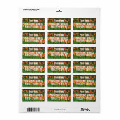 カスタム赤と黄色のチューリップ花園 ラベル (フルシート)