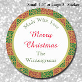 カスタム赤エレガント緑ベーキング ラウンドシール