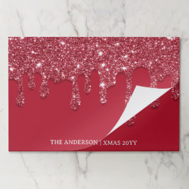 カスタム赤グリッタードリップ名 ペーパーパッド