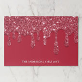 カスタム赤グリッタードリップ名 ペーパーパッド (正面)