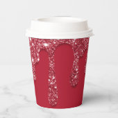 カスタム赤グリッタードリップ名 紙コップ (裏面)