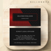 カスタム赤ストライプ白黒点プロフェッショナル 名刺