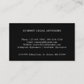 カスタム赤ストライプ白黒点プロフェッショナル 名刺 (裏面)