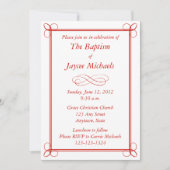 カスタム赤バプテスマ招待状又はその他のイベント 招待状 (正面)