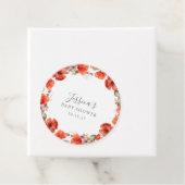 カスタム赤ポピー園フローラベイビーシャワー フェイバータグ (インサイチュ)