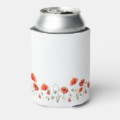カスタム赤ポピー園フローラベイビーシャワー 缶クーラー (缶裏面)