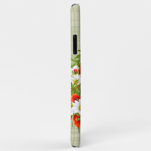 カスタム赤ポピー白イエローデイジーリース Case-Mate iPhoneケース (裏面/右)