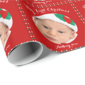 カスタム赤マイ初めてのクリスマス包装紙 ラッピングペーパー (ロールコーナー)