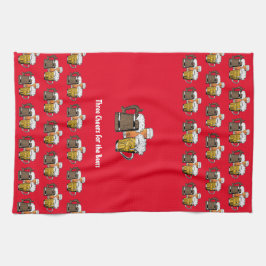 カスタム赤三ビール キッチンタオル