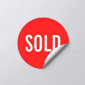 カスタム赤売りステッカー ラウンドシール