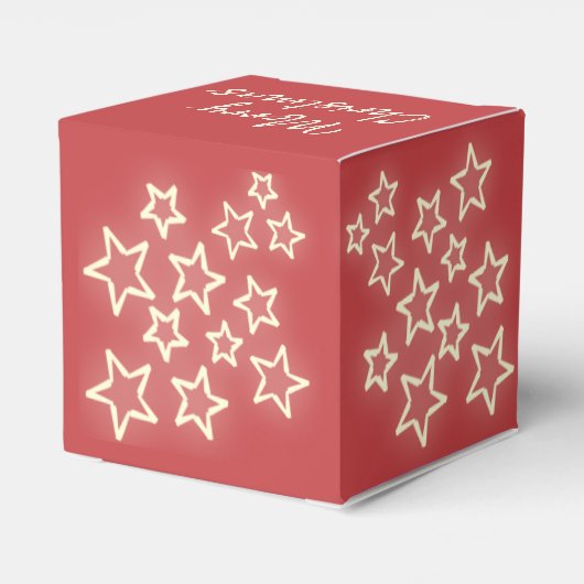 カスタム赤星 |ボックパーソナライズされたス フェイバーボックス (裏面サイド)