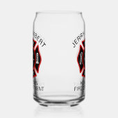 カスタム赤消防署消防士バッジ ガラス缶 (右)