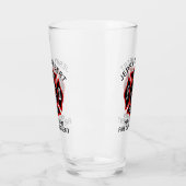 カスタム赤消防署消防士バッジ タンブラーグラス (左)