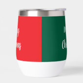 カスタム赤白グリーンタイポグラフィメリークリスマス (左面)