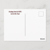 カスタム赤白ストライプ星空アメリカ国旗 ポストカード (裏面)