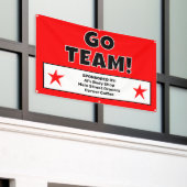 カスタム赤碁チームバナー 横断幕 (ビルの外側)